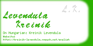 levendula kreinik business card